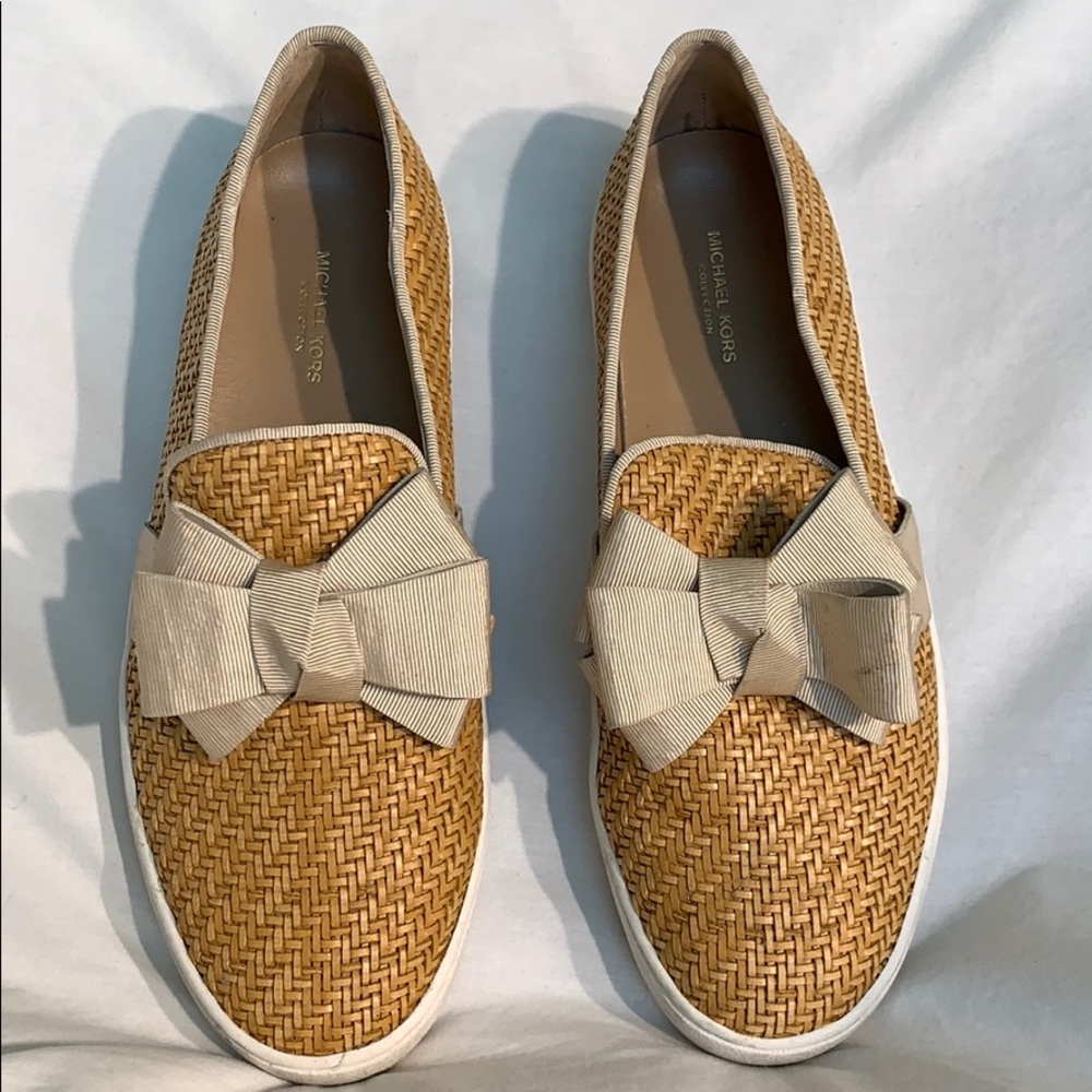 Michael Kors Basket Weave Ribbon Flats 6.5